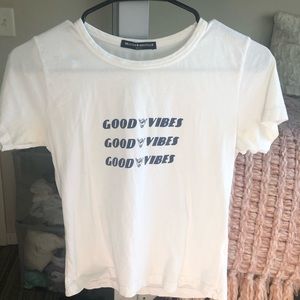 brandy melville semi cropped t shirt